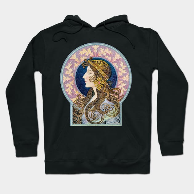 Art Nouveau Lady Hoodie by NEILBAYLIS